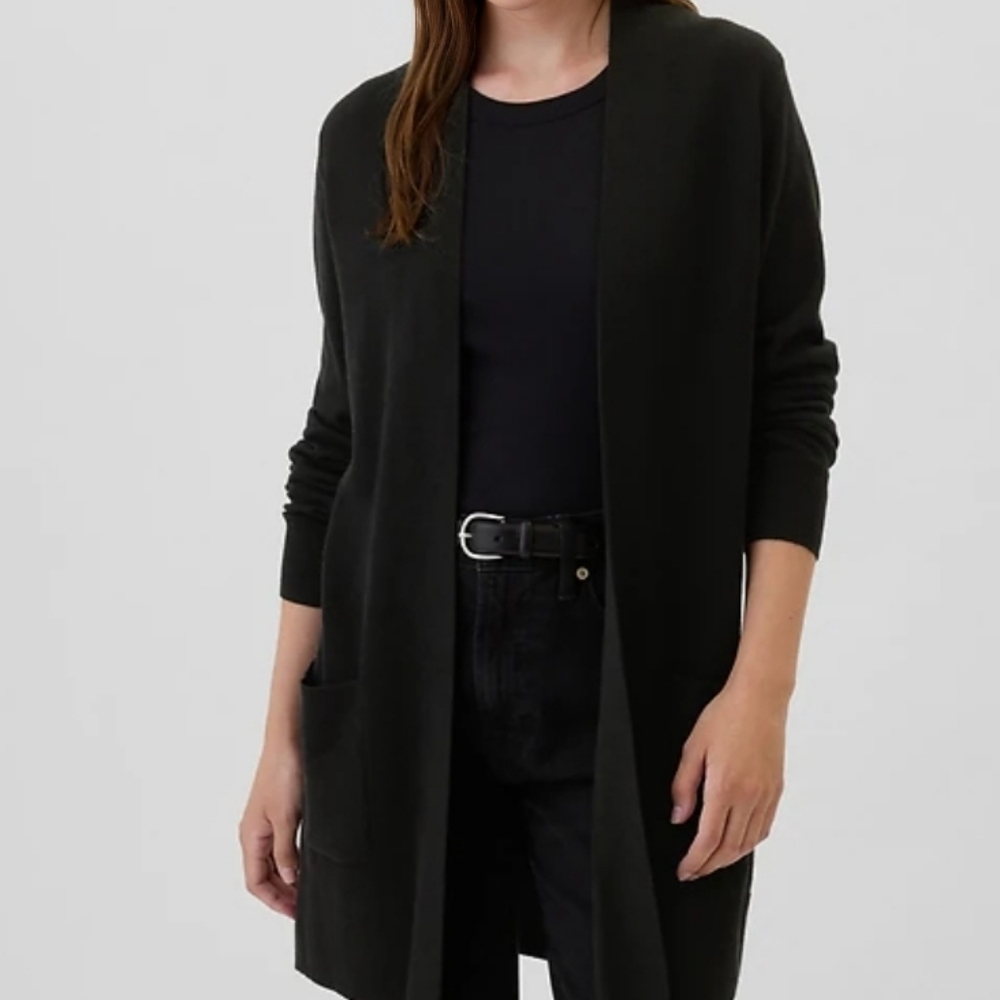🆕️GAP Long Sleeve Open Cardigan Black — Large